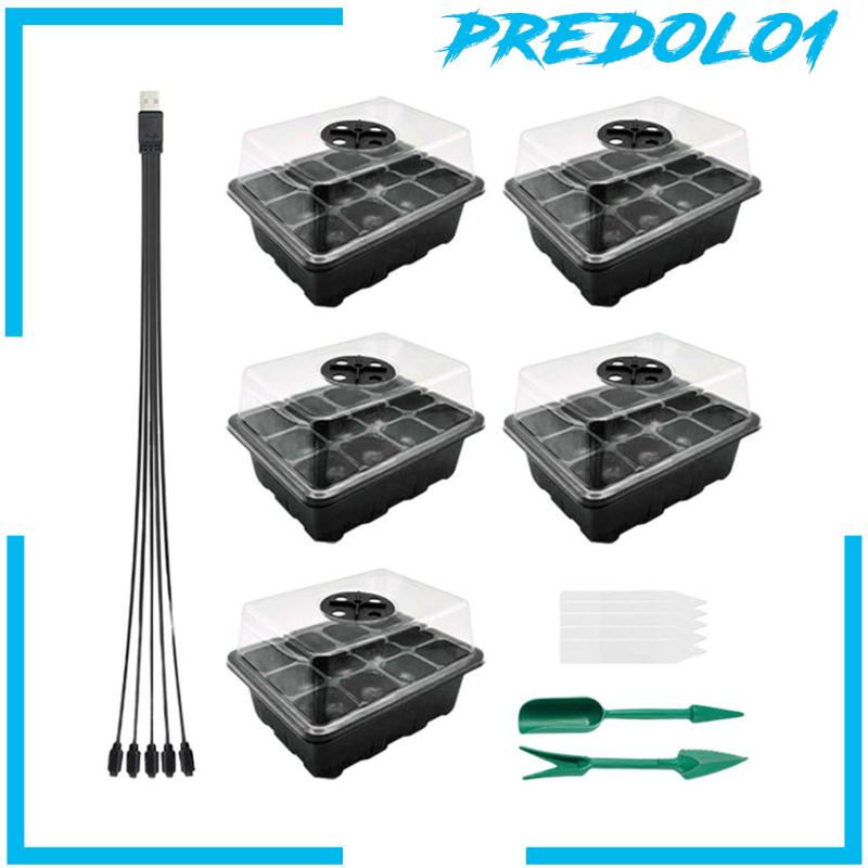 [Predolo1] Tray Starter Benih Indoor Greenhouse Propagator Station Untuk Rumah Kaca Indoor