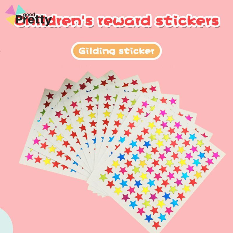 10Pcs/Set Stiker Bintang Colorful Reward Stickers Alat Tulis - PD