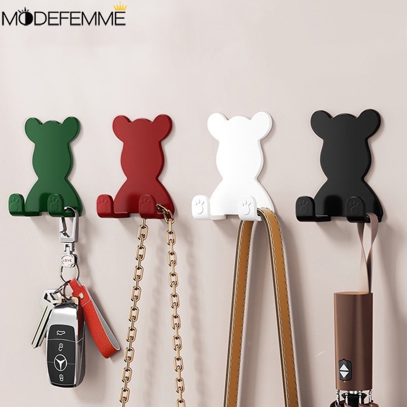 [Unggulan] Kait Baris Ganda Yang Dipasang Di Dinding Barang Bantalan Yang Kuat Rak Gantung Hemat Ruang Charging Plug Holder Rak Penyimpanan Sikat Gigi Tahan Lembab