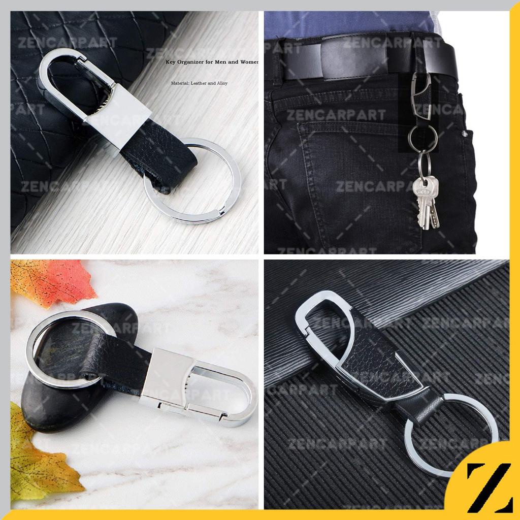 Indoholic Gantungan Kunci Pinggang Kulit Mobil Motor Premium Leather Mini Keychain Hanging Buckle Key Ring Key Chain Carabiner UNIK
