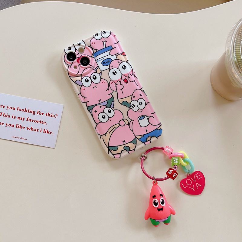 IPHONE Lovely Spongebob &amp; Patrick Star Widget Soft Case HP iP Iphone7 8 14+Plus SE 2020 X XS XR Max11 12 13 Pro Max FTD Casing Apple