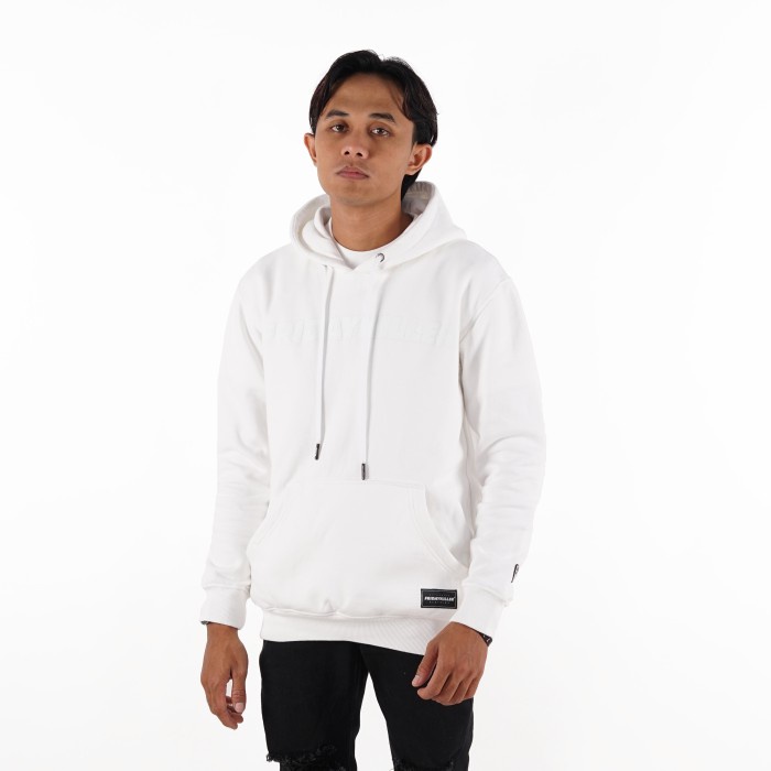 JAKET HOODIE FRIDAY KILLER | NINETEEN 22 ALL WHITE HOODIE