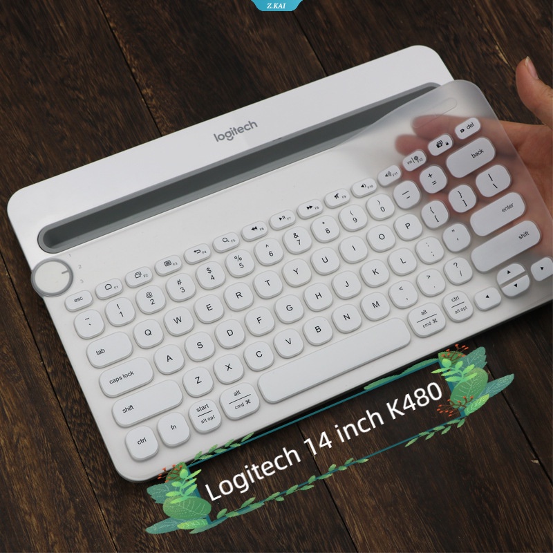 1pc Cover Keyboard Laptop Film Pelindung Silikon Untuk Logitech 14inch K480 Bluetooth Multi-Perangkat Pelindung Keyboard Debu Kulit Film Tahan Debu Keyboard Film [ZK]