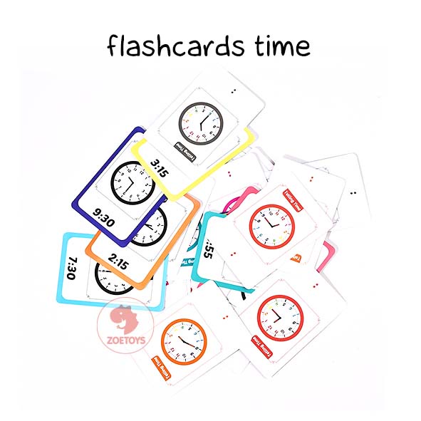 Zoetoys Flashcards Time | Kartu Belajar Anak Mengenal Waktu Learning Clock | Mainan Edukasi Anak | mainan anak | edutoys