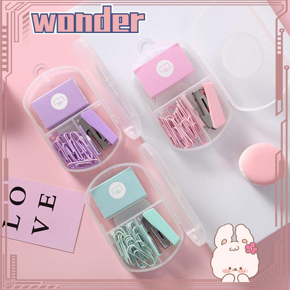Wonder Stapler Set Alat Pengikat Logam Mini Sekolah