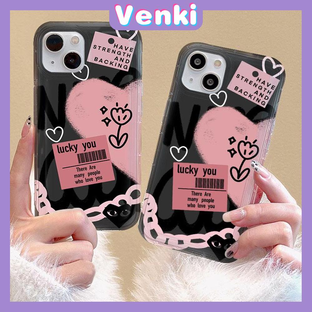 Case For iPhone 14 Pro Max Soft TPU Jelly Airbag Case Creative Pink Heart Camera Protection Shockproof For iPhone 14 13 12 11 Plus Pro Max 7 Plus X XR