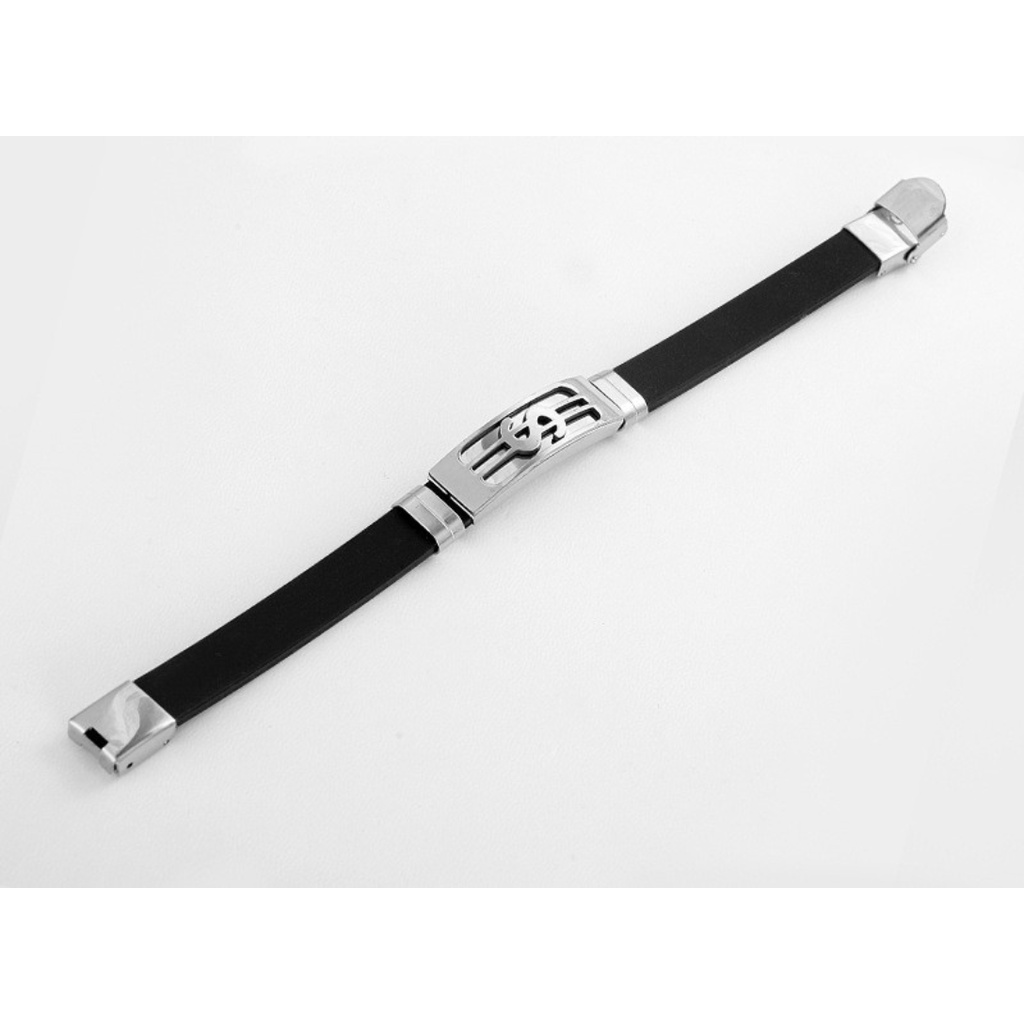 Z H Perhiasan Vintage Hip Hop Rock Stainless Steel Silikon Gelang Pria Dan Wanita Fashion Musik Rune Gelang Hip Hop Pesta Perhiasan Aksesoris