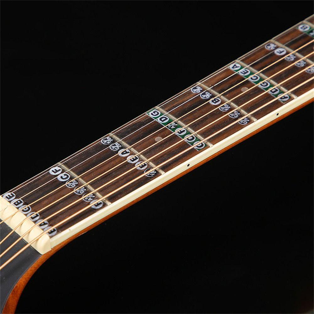 [Elegan] Stiker Sisik Gitar Belajar Alat Musik Musical Scale Pemula Fingerboard Stiker Frets Note Decal Fretboard Sticker