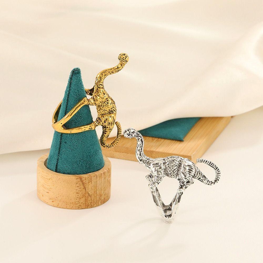 Mxbeauty Y2K Unisex Cincin Pesona Street Style Vintage Trendy Dinosaurus Kepribadian Hewan Jari Aksesoris Untuk Pria Wanita Serangga Alloy Ring