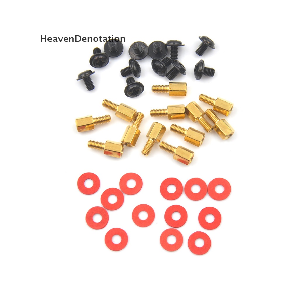 [HeavenDenotation] 12pcs Sekrup Komputer Motherboard Standoffs/Sekrup/Pencuci Kit HDV