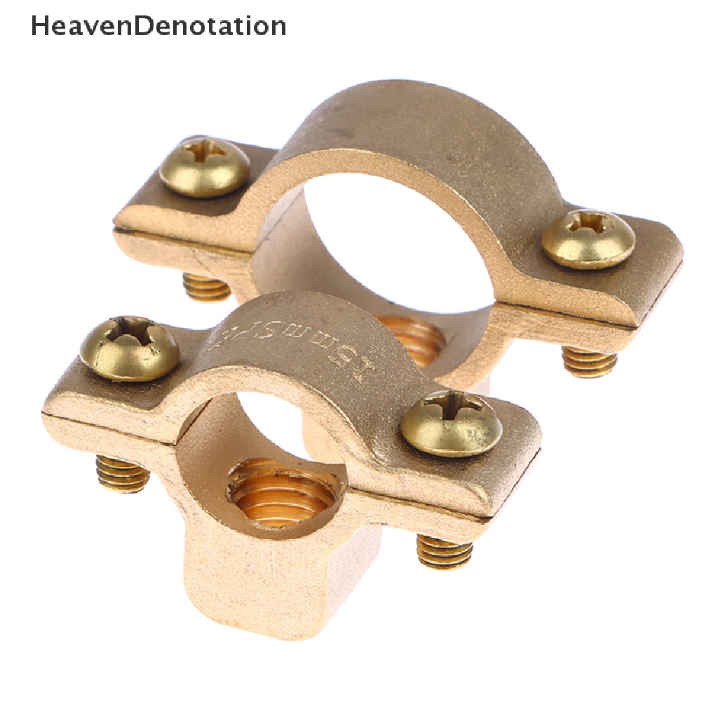 [HeavenDenotation] Fit 15 22 28 35 40mm OD Tabung Kuningan M10 Pipe Clamp Penyangga Gantungan Tetap HDV