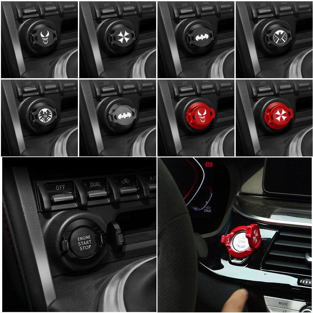 POPULAR Onekey Start Stop Tombol Cover Motor Start Ring Interior Moldings Modifikasi Interior Start Switch Pelindung Saklar Penutup Putar