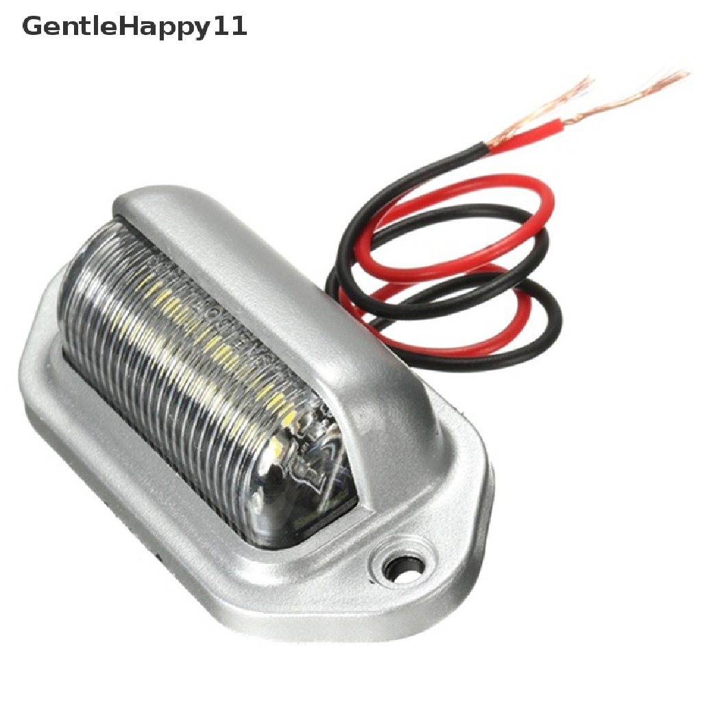 Gentlehappy 1X Chrome 6LED Plat Nomor Lisensi Tag Interior Step Light Untuk Boat RV Trailer id