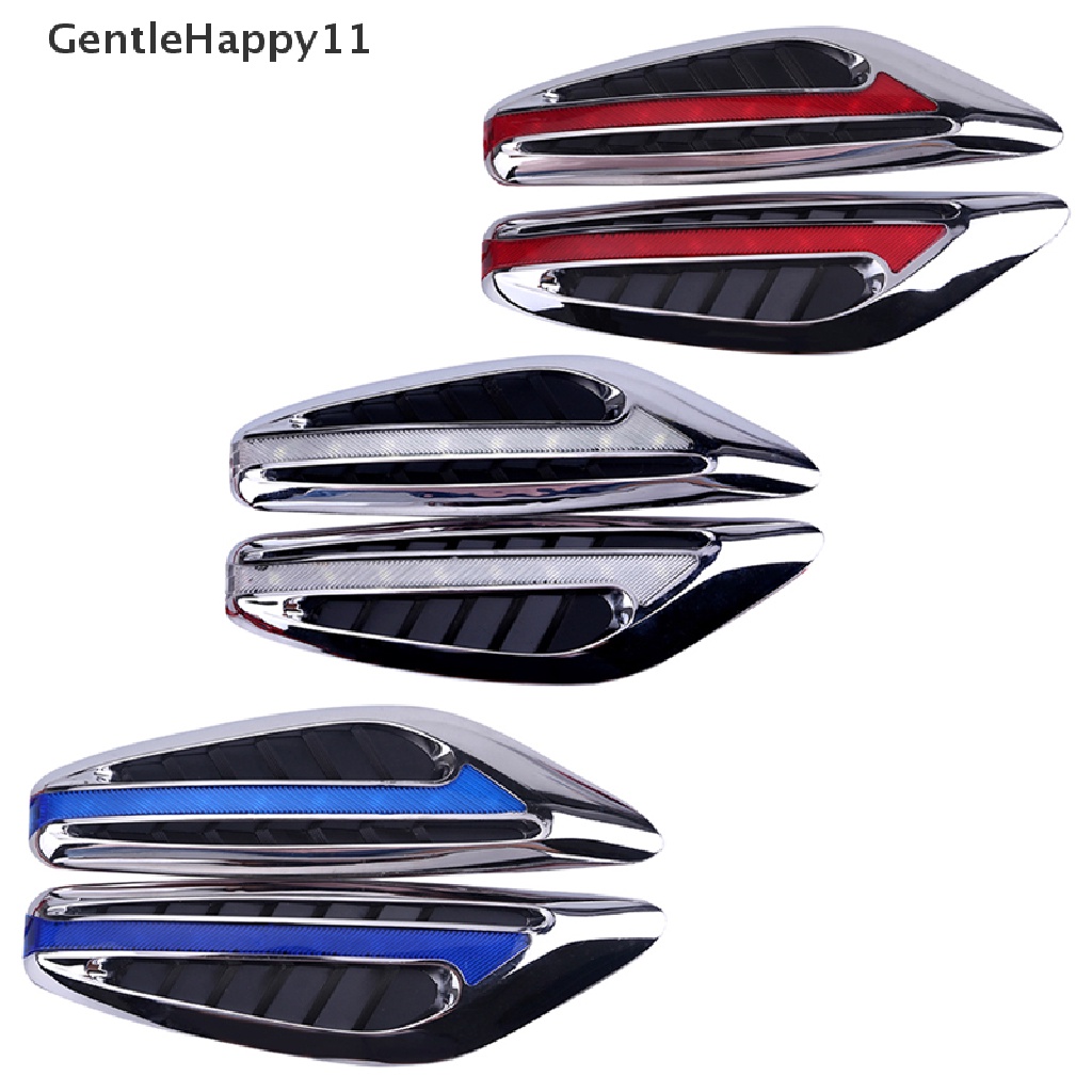 Gentlehappy Sepasang (2pieces) Universal Blade Steering Light Fender Side Marker Light Lampu Sein LED Mobil Kuning Merah Biru Putih id