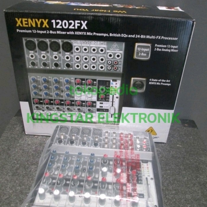 Mixer Behringer Xenyx 1202FX 12Input 1202 FX Reverb Effect Audio Efek