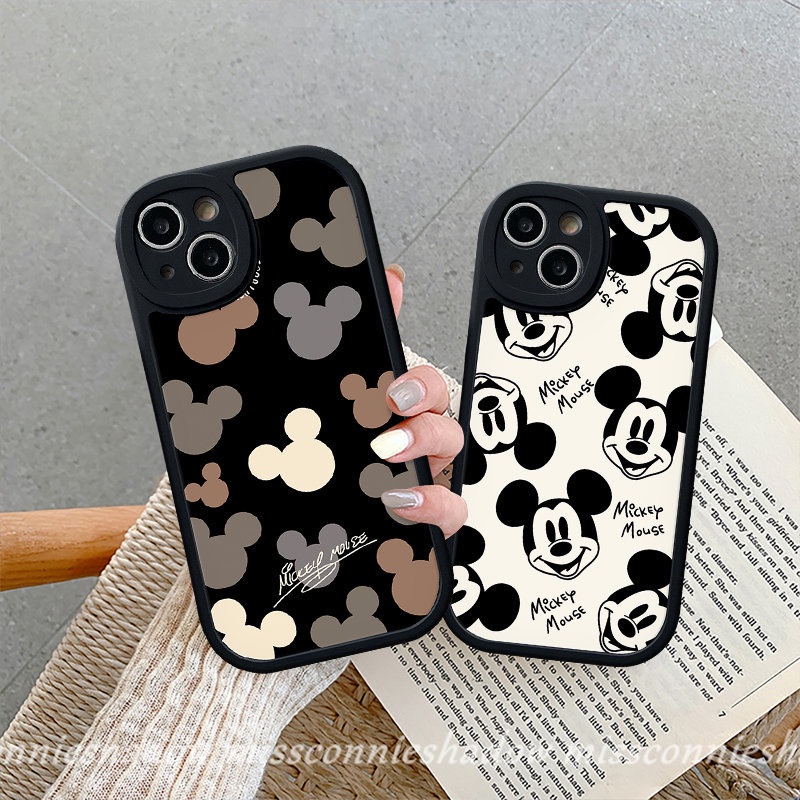 Couple Case Oppo A17 A15 A16 A78 A95 A57 A12 A5 A9 A5s A3S A74 A54 A17K Reno 5F 8T 7 8 5Z 57z A96 A58 A7 A55 A1K A16K A77s A76 A16s A16E A31 Kartun Lucu Mickey Mouse Sarung Soft Cover