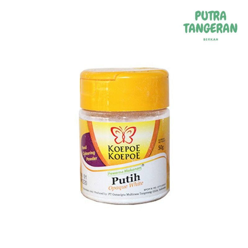 

KOEPOE PEWARNA PUTIH / PEMUTIH MAKANAN OPAQUE WHITE 50GR