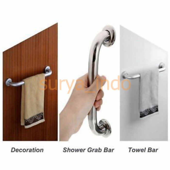 PEGANGAN KAMAR MANDI 30 CM 40 CM STAINLESS HANDRAIL BAR HANDLE BATHTUB