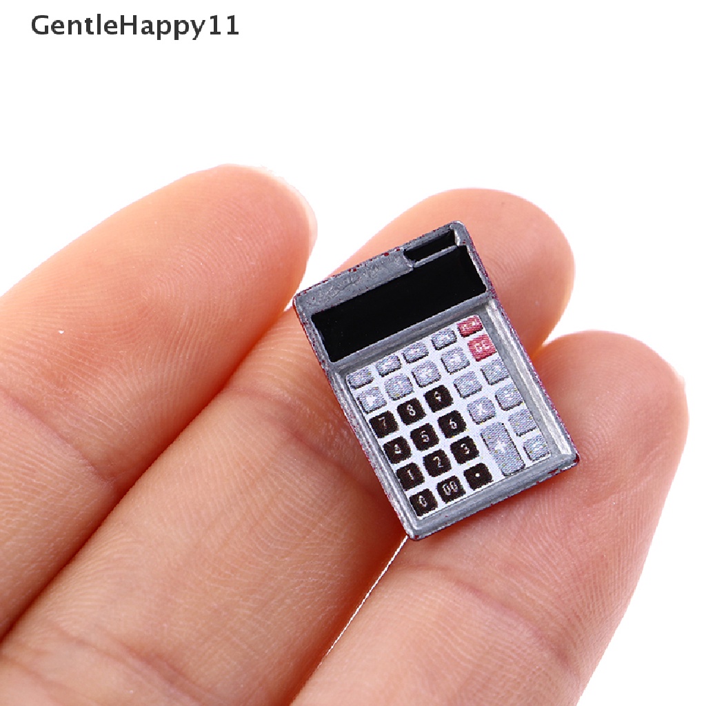 Gentlehappy1:12 Rumah Boneka Miniatur Kalkulator Elektronik Model Perlengkapan Sekolah Decor Mainan id
