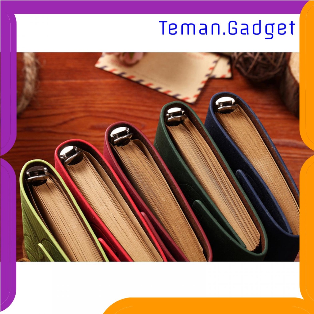 TG - ATK PHANTACI Buku Catatan Binder Kulit Retro Leaf Kertas B7 - BSD666