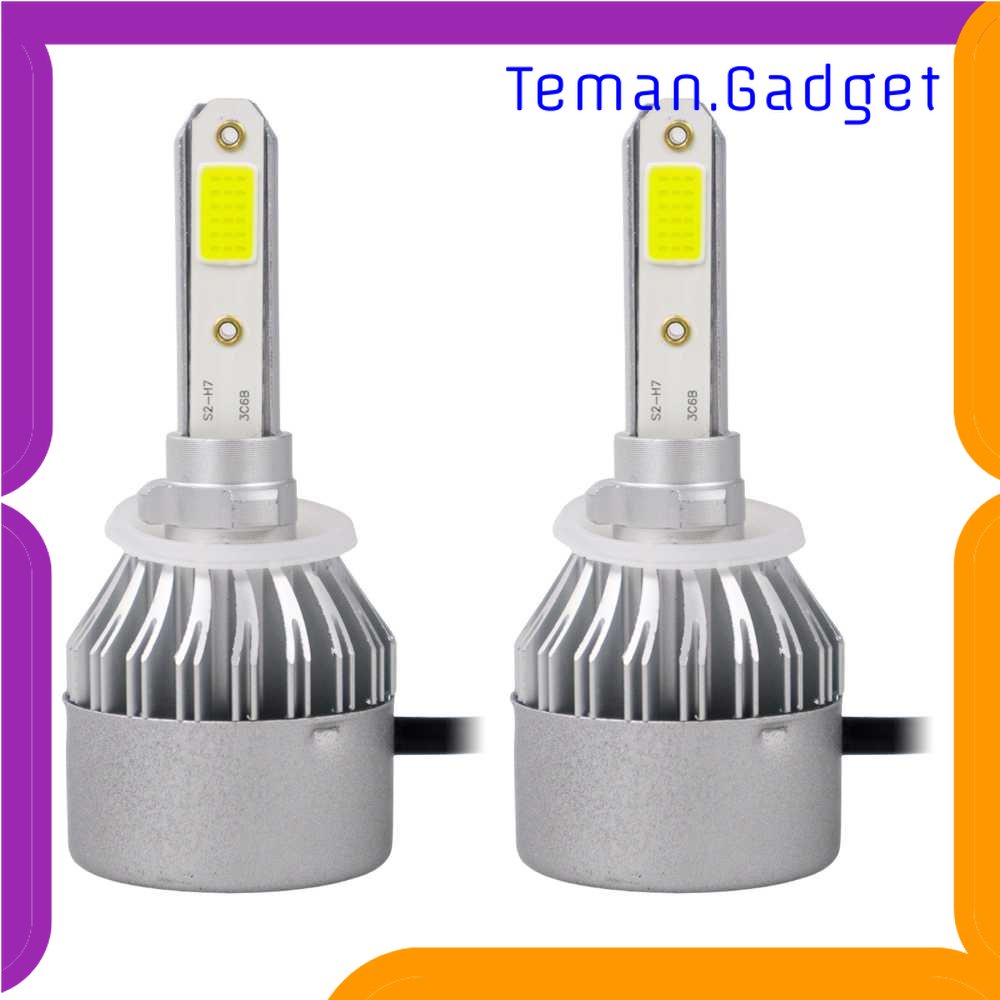 TD - OTO TaffLED Lampu Depan Mobil LED COB Headlamp 8000LM Cool White 2 PCS - S2