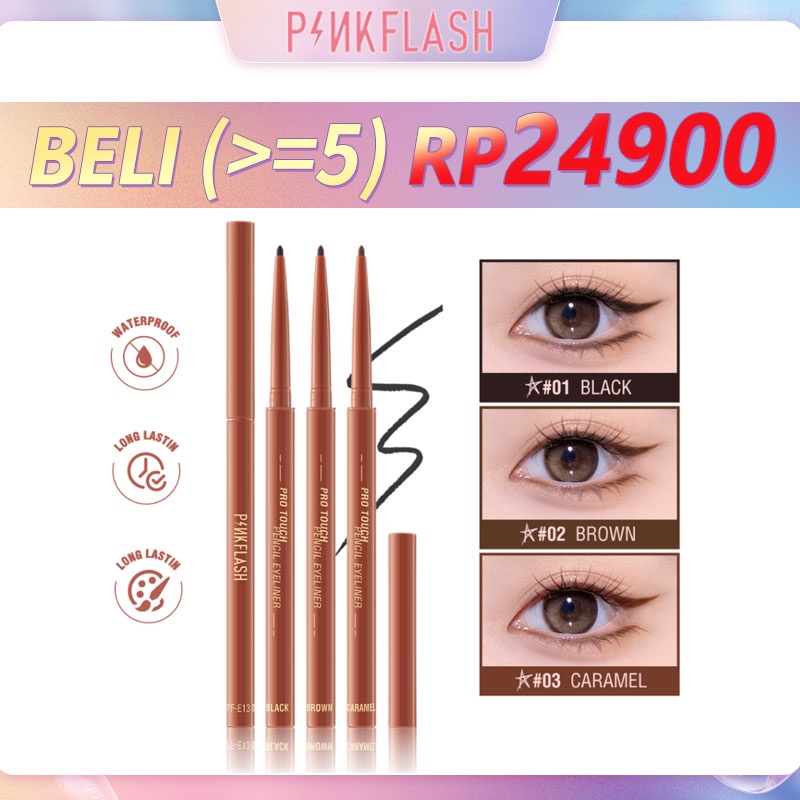 PINKFLASH Waterproof Eyeliner Smooth Gel Eyeliner High Pigmented Smudge-proof Long Lasting Eyeliner Pen