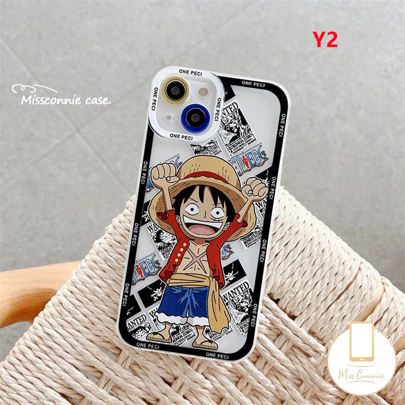 Casing Transparan Untuk Infinix Hot 11 12 9 10 11s Play 12pro Hot 8 20 20s 11s 12i 10s Nfc 10 Lite Note 10 11 12 Pro 12 2023 Smart 6 4 5 Plus Anime One Piece Kartun Luffy Lembut Sarung