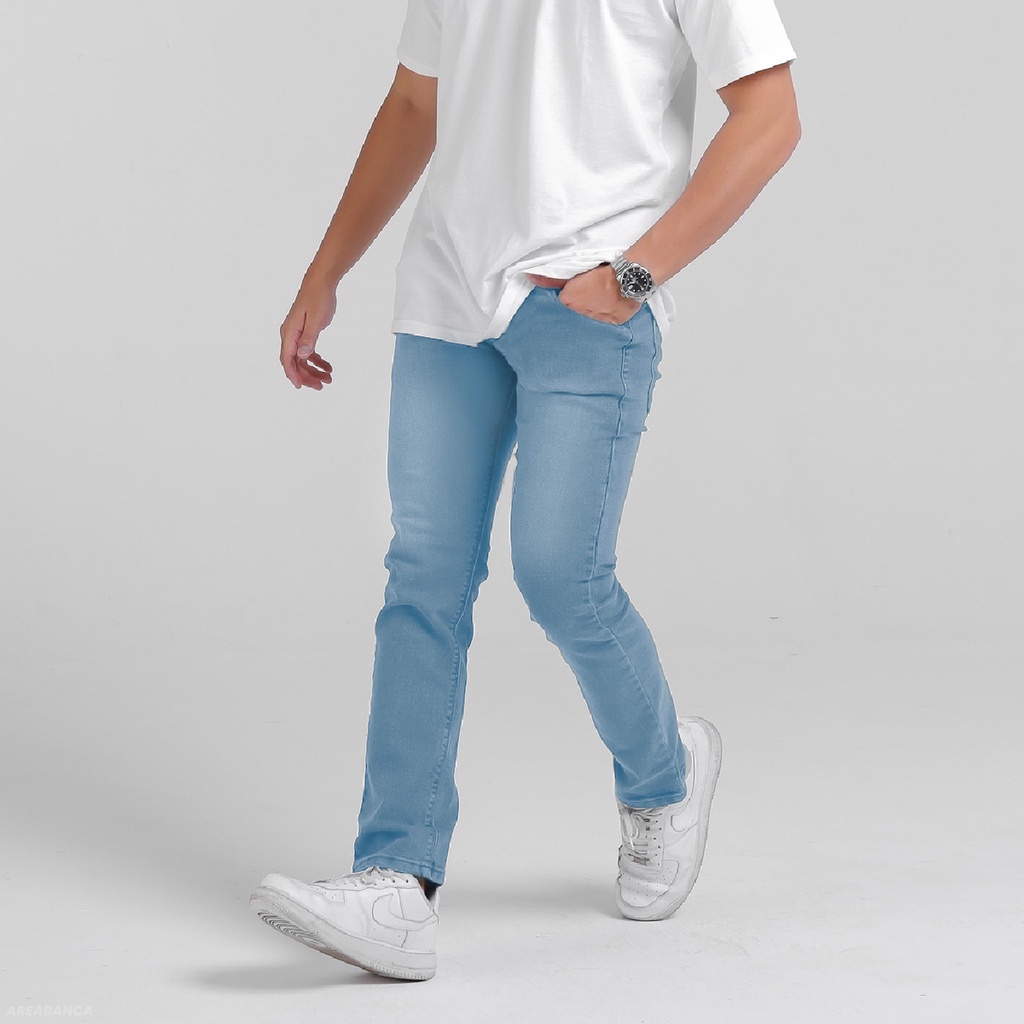 Celana Jeans Pria Dewasa Slimfit Stretch Denim Skinny - Areabanca