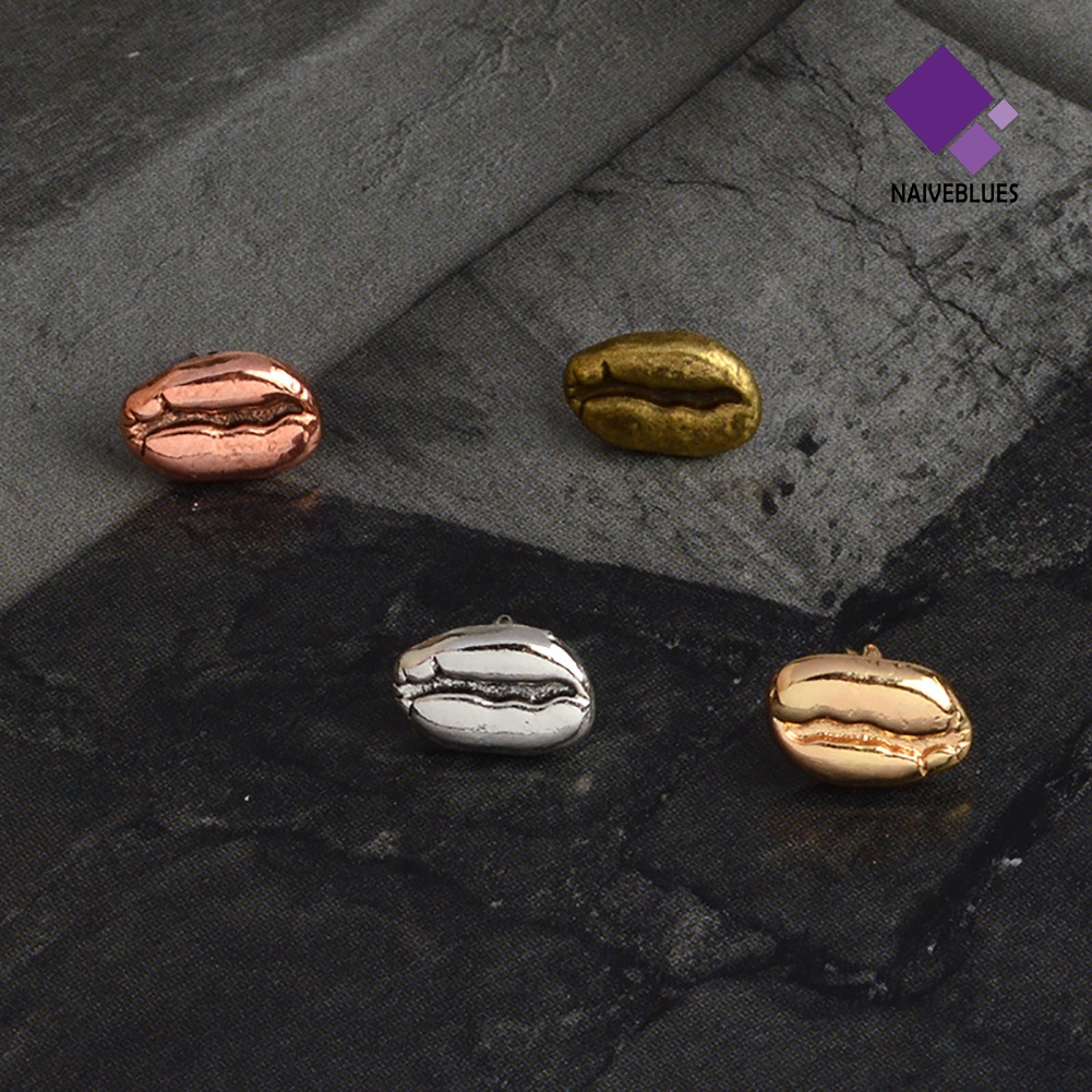 &lt; Naiveblues &gt; Pria Wanita Biji Kopi Bros Kerah Pin Collar Shirt Badge Decor