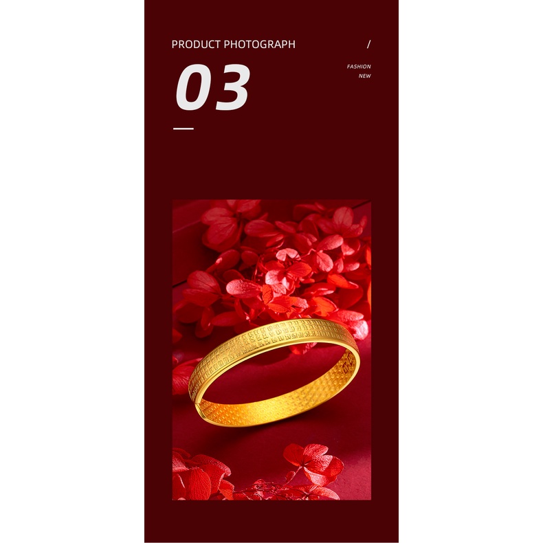 Goldkingdom Perhiasan Fashion 24K Bangkok Aksesoris Ready Stock Baifuxin Gelang Seiko Mutiara Nikel Vintage Untuk Ibu