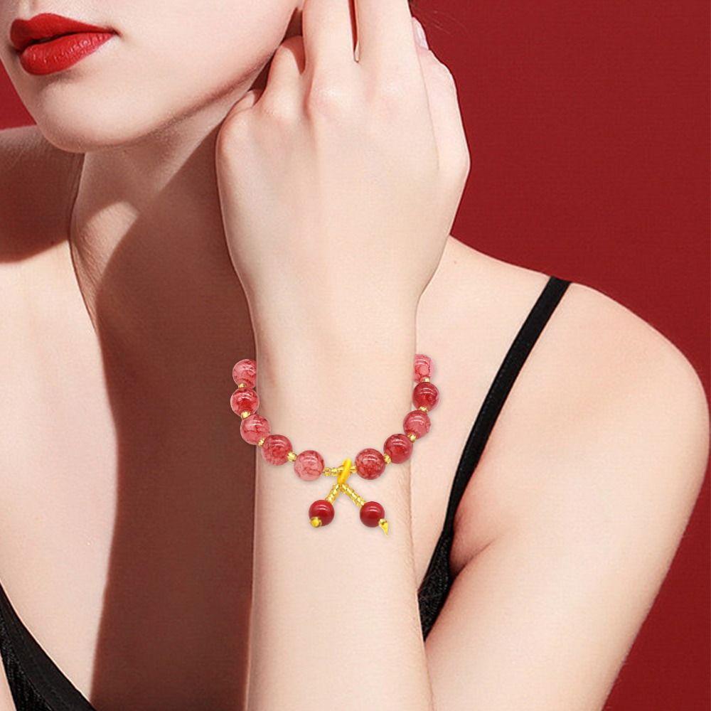 Lily 3 Pcs Manik-Manik Kaca Gelang Fashion Wanita Aksesoris Perhiasan Hadiah Kepribadian