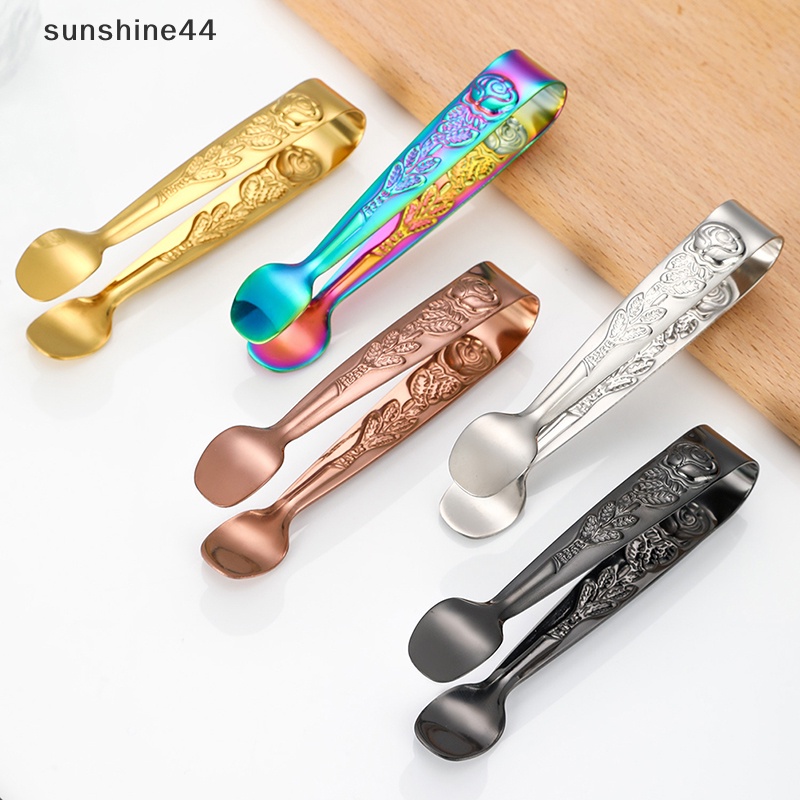 Sunshine 304motif Mawar Stainless Steel Mini BBQ Food Clip Penjepit Aksesoris Dapur ID