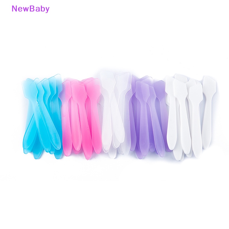 Newbaby 10pcs Spatula Kosmetik Mini Sendok Krim Wajah Makeup Masker Campur Sendok Beauty ID