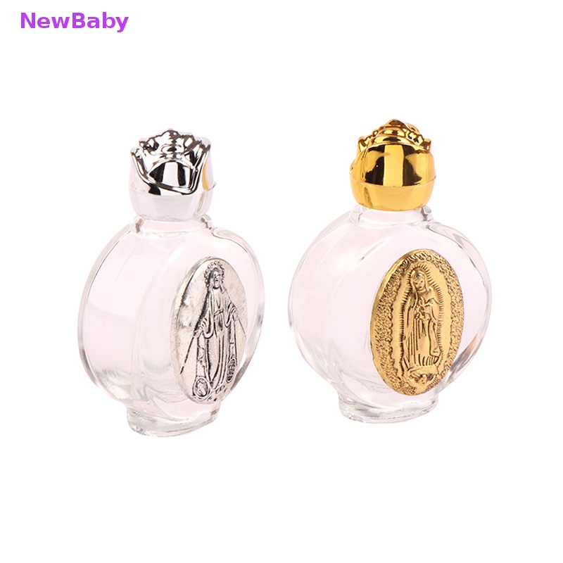 Newbaby 1PC Botol Yesus Air Kudus Kosong Botol Salib Religi Baptis Kristen ID