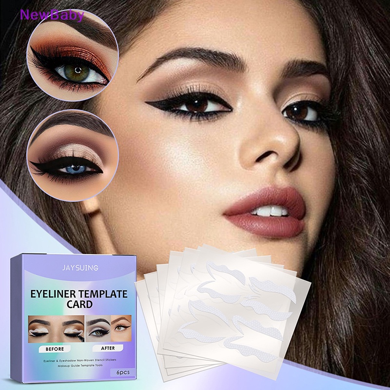 Newbaby 6sheet Eyeliner Stencils Kit Makeup Mata Template Stiker Eyeliner Shaping Tools ID