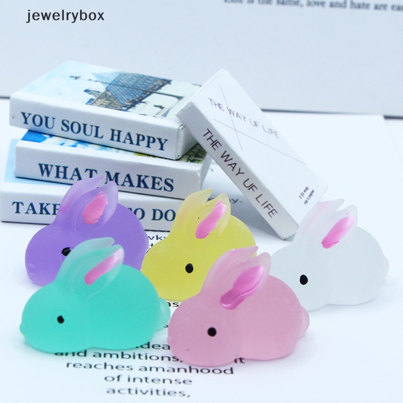 [jewelrybox] 1pc luminous cute rabbit Microlandscape Sukulen DIY Hias Butik