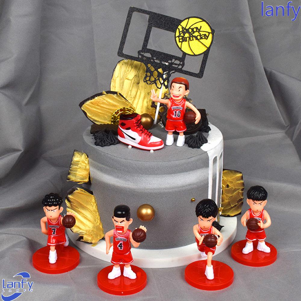 LANFY Japanese Sakuragi Hanamichi Anime Shohoku Action Figures Basketball Player Figures Toys Mitsui Hisashi Collection Model Kids Adult Toys Akagi Takenori Rukawa Kaede/Multicolor