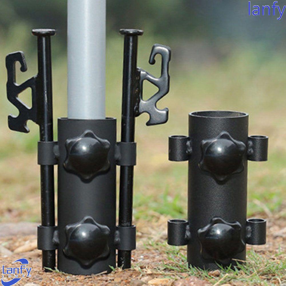 Lanfy Awning Pole Holder Windproof Fishing Camp Strut Pipa Tetap Aksesoris Tenda Hiking Outdoor Camping Awning Rod Frame