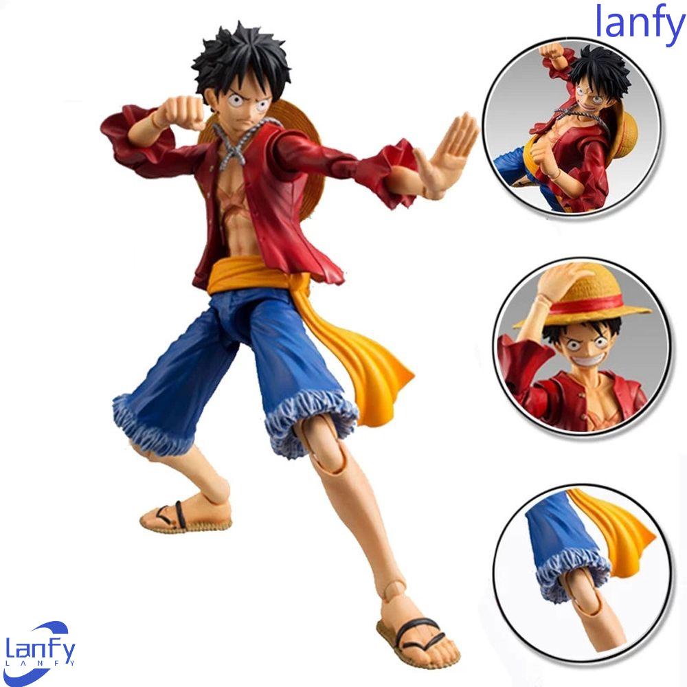 Lanfy Luffy Figure Hadiah Natal 17cm Model Anime Mainan PVC Action Figuine