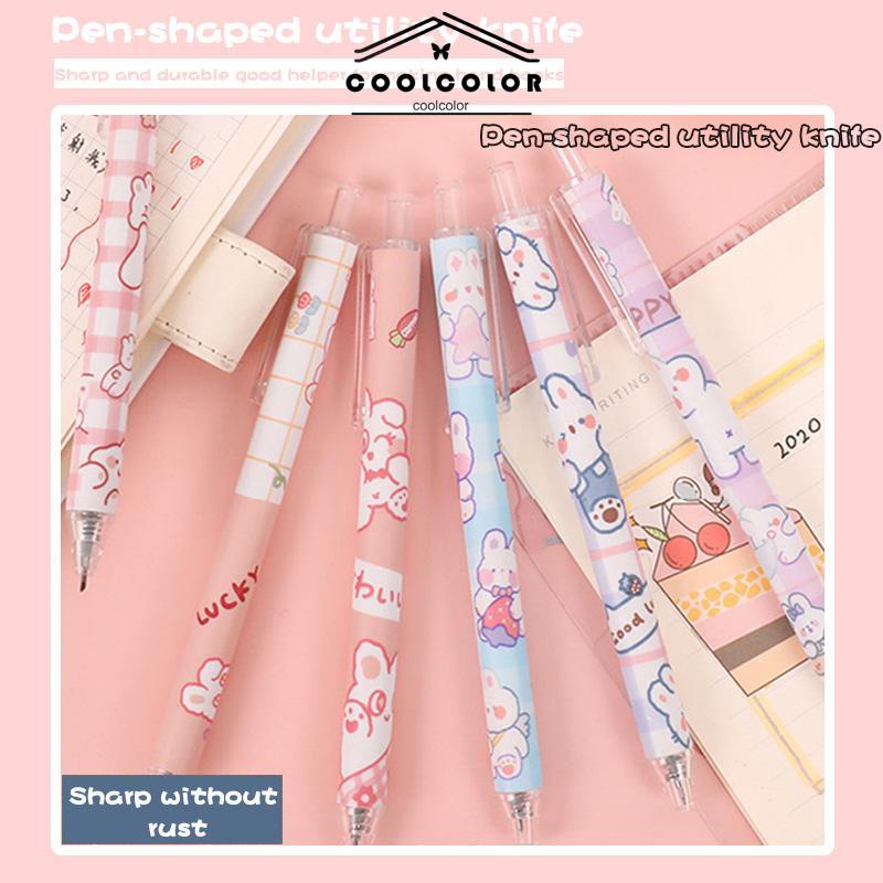 

COD❤️Mini Cutter Pen Cutter Stike Kartun Lucu Mini pulpen Cutter Pena Pisau Stiker- cl
