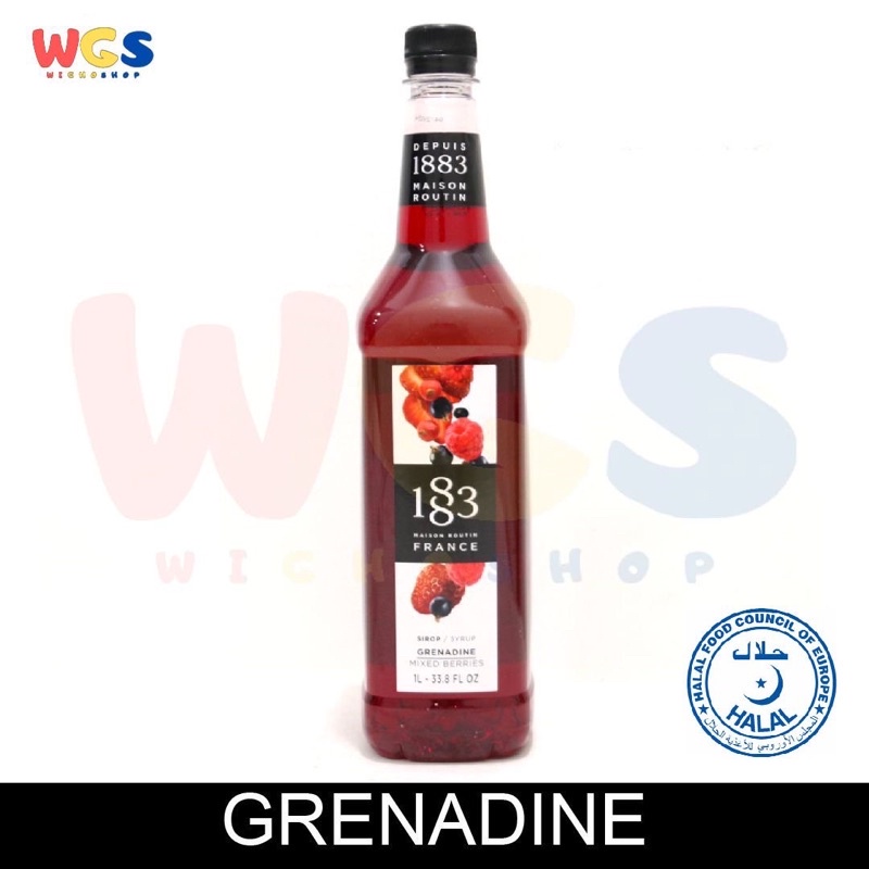 Syrup 1883 Maison Routin France Mixed Berries Flavored 33.8 fl oz 1ltr