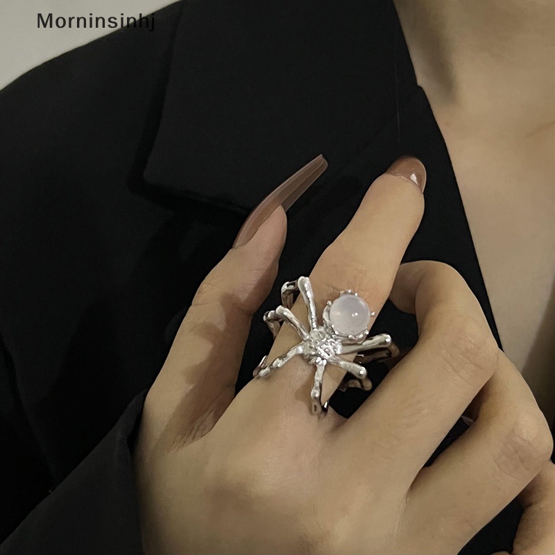 Mornin Baru Gothic Spider Cincin Untuk Wanita Pesona Punk Aesthetic Grunge Pasangan Cincin Vintage Barang Keren Pesta Perhiasan Tren Hadiah id