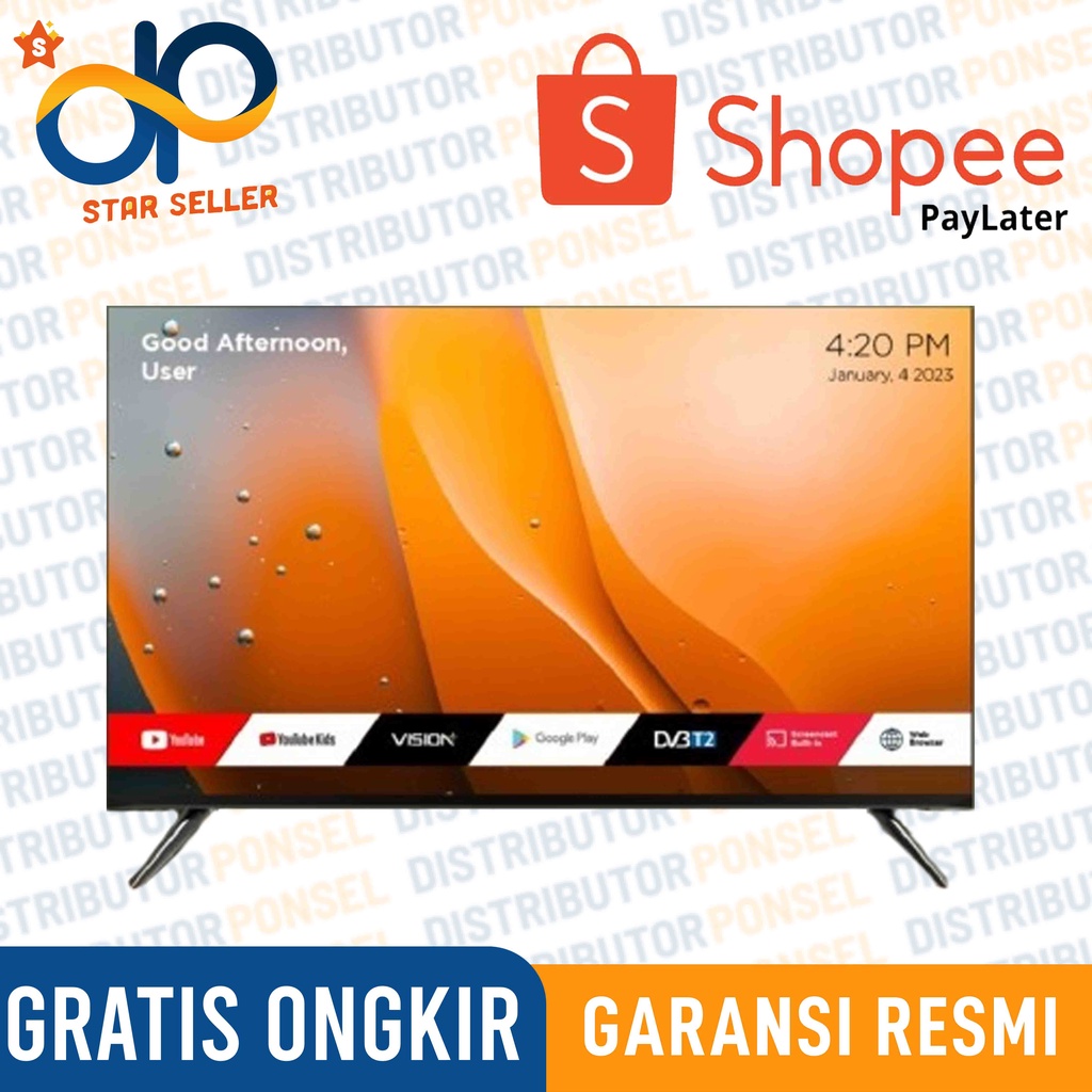 Avaro T43FHD Android Smart Tv 43 Inch Full HD Garansi Resmi