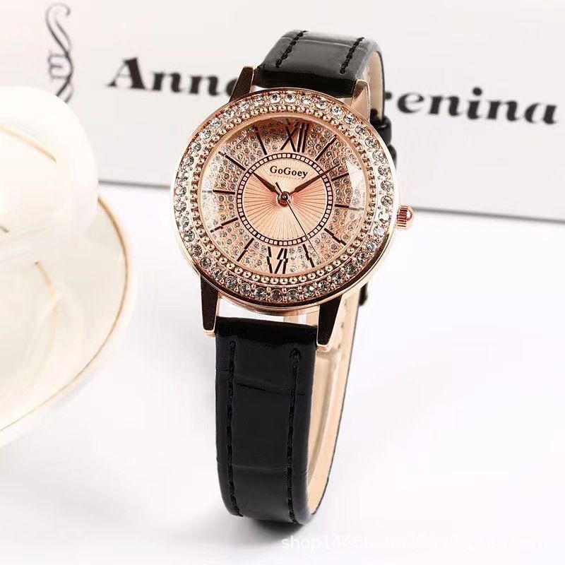 LM Gogoey - Jam Tangan Wanita Tali Kulit Gogoey Jam Analog Vintage Elegant