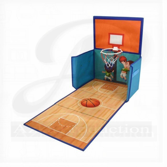 Krishome Kotak Penyimpanan Ottoman Kids Basketball-10252802