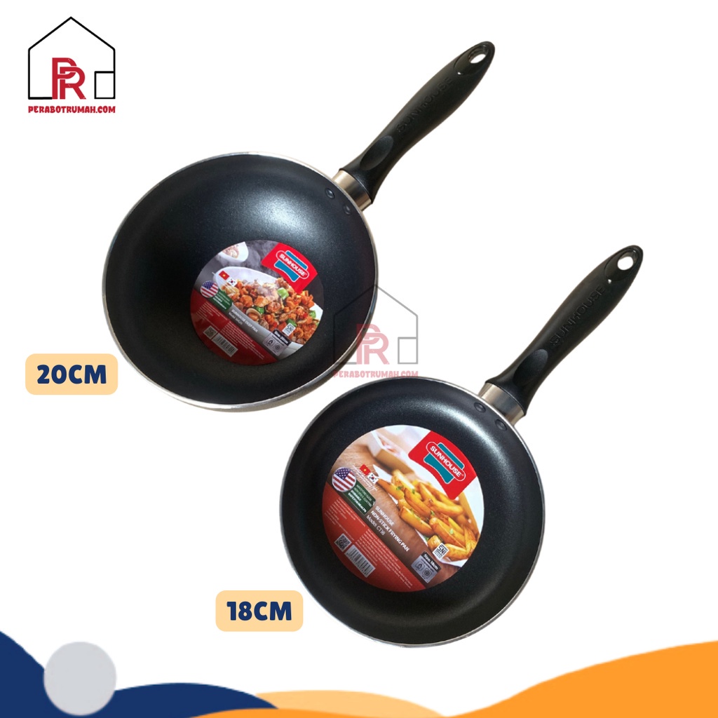 Wajan Teflon Anti Lengket / Plain Fry Pan / Teplon Penggorengan