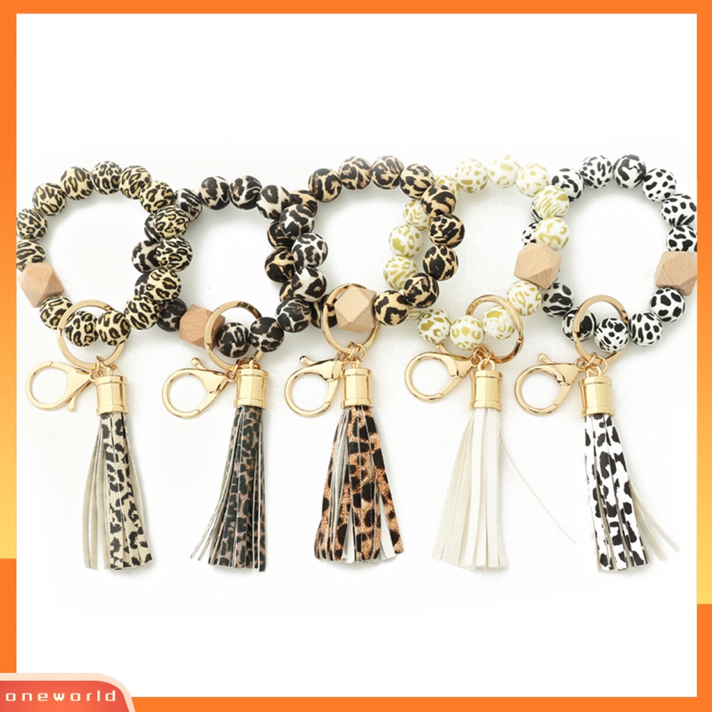 [EONE] Beads Bracelet Keyring Glossy Melar Silikon Rounded Edge Bracelet Keychain Aksesoris Wanita