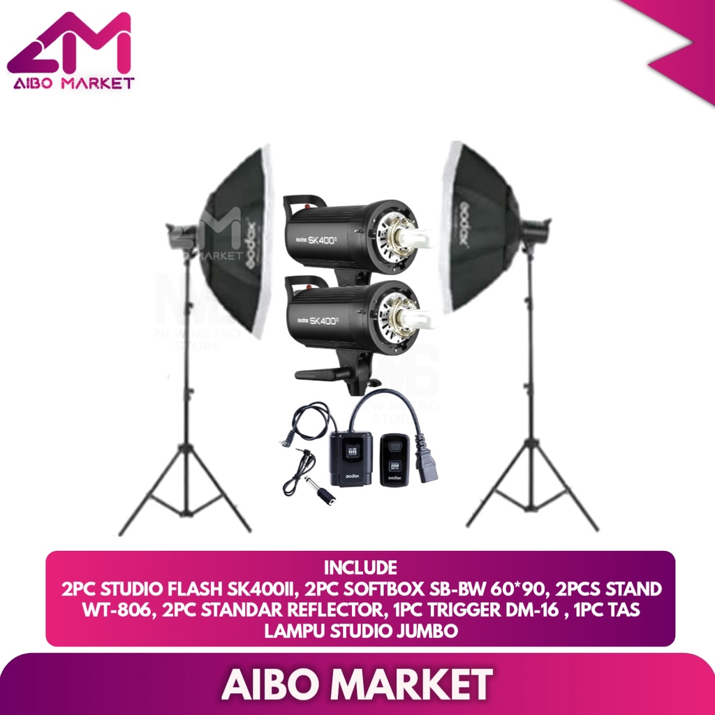 Paket Lampu Studio GODOX SK-400II SK400II SK-400 Mark II