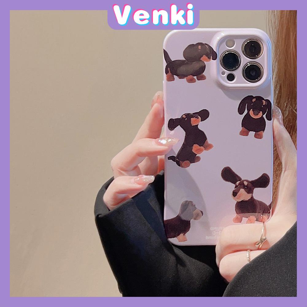 Venki - For iPhone 11 iPhone Case Cream Glossy Soft Case TPU Shockproof Camera Cover Protection Bear Bunny Compatible with iPhone 14 13 Pro max 12 Pro Max xr xs max 7Plus 8Plus