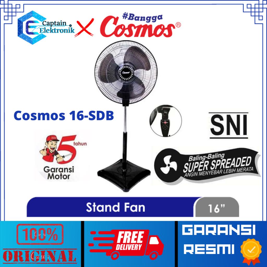 Kipas angin COSMOS 16SDB 16 SDB 16-SDB Stand Fan COSMOS 16SDB Black Edition